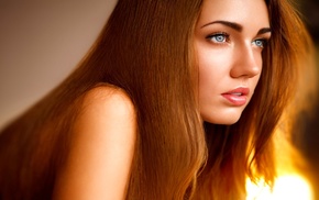 girl, model, airbrushed, redhead, portrait, face