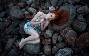 girl, model, rock, redhead