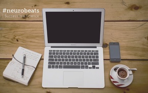 desk, iPhone, neurobeats, work, MacBook, quote