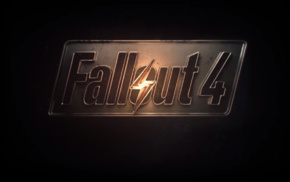 Fallout, black background, video games, Fallout 4, typography