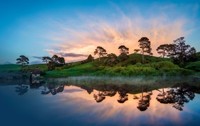 landscape, Hobbiton, New Zealand