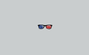 glasses, minimalism, 3D
