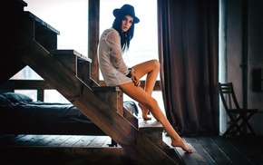 legs, model, girl, Alla Berger, ladders