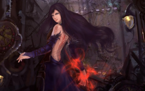 fantasy art, video game girls, Castlevania, Shanoa Castlevania, Castlevania Order Of Ecclesia, magic