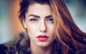 portrait, girl, face