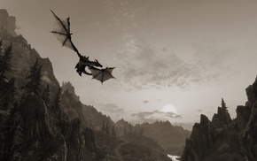 video games, dragon, The Elder Scrolls V Skyrim