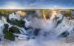 waterfall, water, landscape, nature, Iguazu Falls, Iguazu
