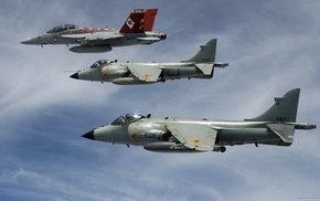 Boeing FA, 18EF Super Hornet, military aircraft, Boeing, Harrier, super hornet