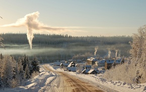 Siberia, landscape, Russia, winter