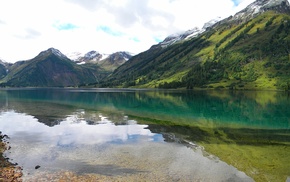 Siberia, nature, reflection, lake, landscape, mountain