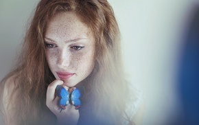 face, girl, model, redhead