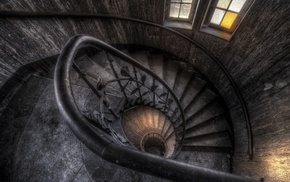 building, abandoned, architecture, stairs, staircase, interiors