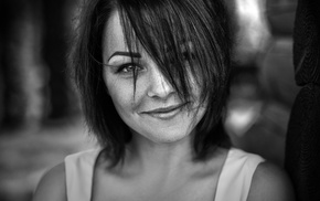 nature, monochrome, face, model, girl