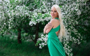 girl, model, nature