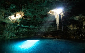 underground, Mexico, water, cenotes, landscape, nature