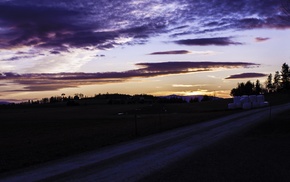 landscape, sunset