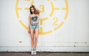 walls, Michelle Lit, jean shorts, girl