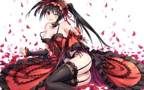 Tokisaki Kurumi, red dress, anime girls, Date A Live