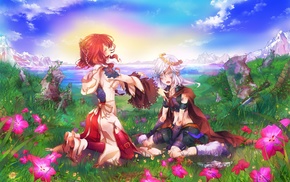 anime, nature, original characters