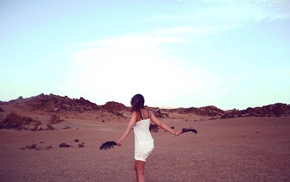 girl outdoors, desert