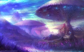 fantasy art, magic mushrooms