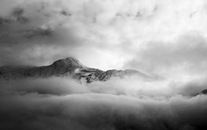 monochrome, sky