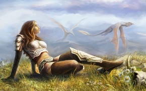 fantasy art, Wyvern