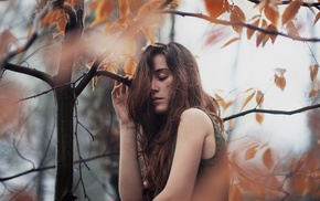 brunette, model, girl outdoors, girl