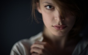portrait, girl, face