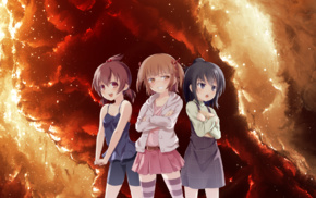 anime, anime girls, Mitsudomoe