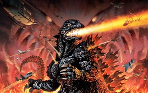 Godzilla, movie poster, vintage