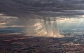 landscape, rain