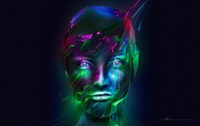 digital art, face