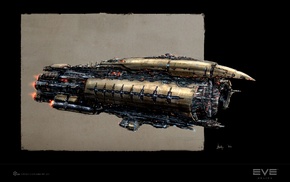 spaceship, EVE Online, artwork, Amarr
