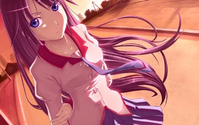 anime girls, schoolgirls, Senjougahara Hitagi, anime