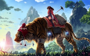 anime, tiger