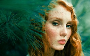 model, girl, face, redhead