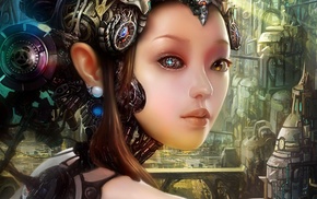 fantasy art, artwork, robot