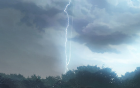 anime, lightning