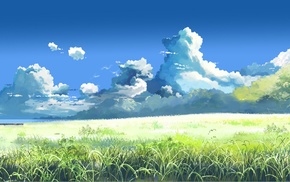 anime, 5 Centimeters Per Second, sky, field