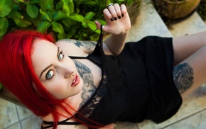 redhead, Brunabruce Suicide, tattoo, model, Suicide Girls