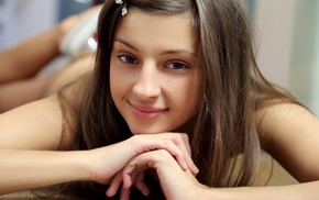 face, Maria Ryabushkina, looking at viewer, girl, brunette