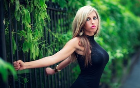 face, portrait, girl, blonde