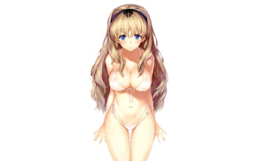 anime girls, white bikini, To Heart 2