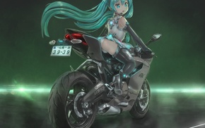 Vocaloid, Hatsune Miku, blue hair, anime girls