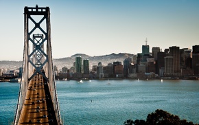 San Francisco, bridge, river, building