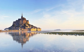 reflection, Mont Saint, Michel