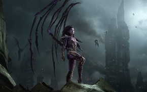 Kerrigan, Queen of Blades, StarCraft, fantasy art, Zerg, StarCraft II  Heart Of The Swarm