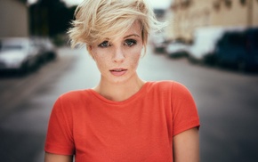 girl, portrait, model, blonde, face