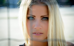 girl, face, blonde, portrait